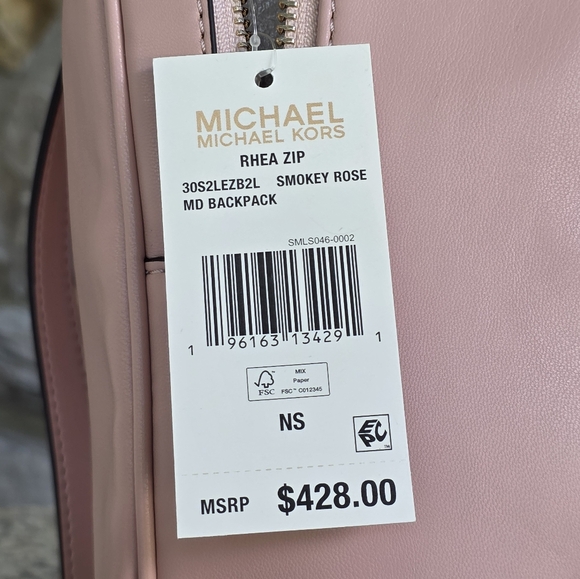Michael Kors Rhea Medium Pink Backpack - Picture 6 of 7
